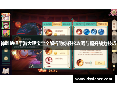 神雕侠侣手游大理宝宝全解析助你轻松攻略与提升战力技巧